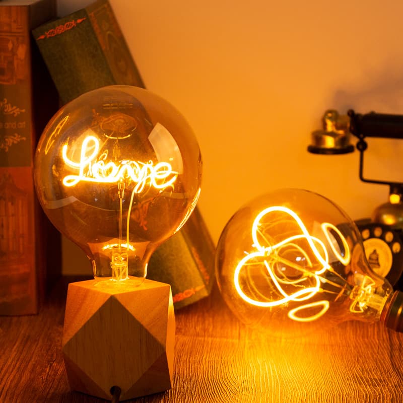 Edison Vintage LED Bulb – E27 LOVE Decorative Night Light & Gift Lamp