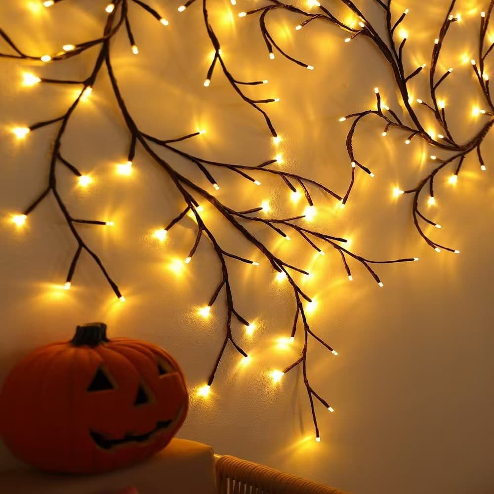 LED String Vine Lights – Decorative Branch Fairy Lights for Festivals, Camping & Home Decor